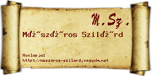 Mészáros Szilárd névjegykártya