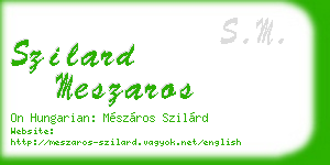 szilard meszaros business card