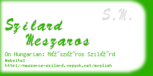 szilard meszaros business card